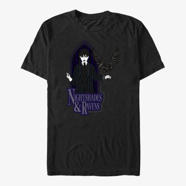 Queens MGM Wednesday - Nightshades and Ravens Unisex T-Shirt Black
