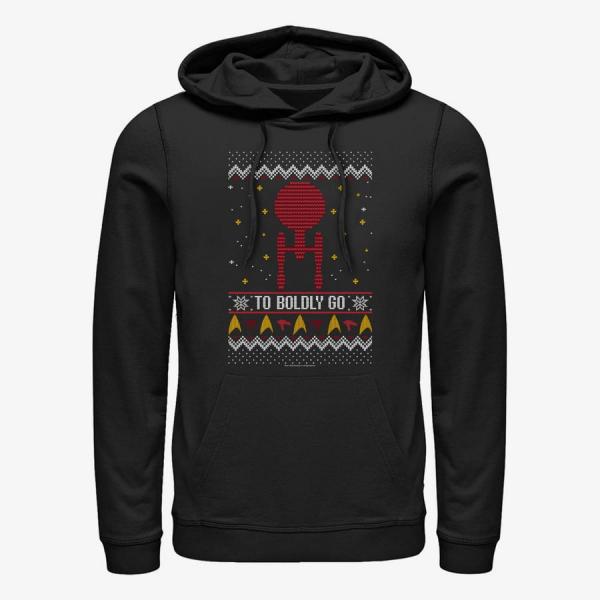Mikina Merch Paramount Star Trek - To Boldly Sweater Unisex Hoodie Black L