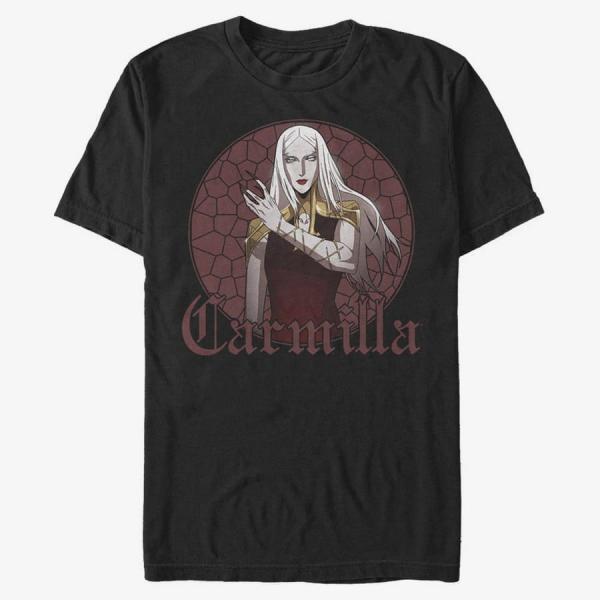 Tričko Merch Netflix Castlevania - Stained Glass Carmilla Unisex T-Shirt Black S