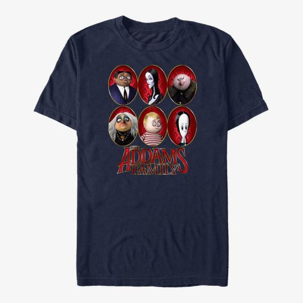 Tričko Merch MGM The Addams Family - Family Portraits Unisex T-Shirt Navy Blue XXL