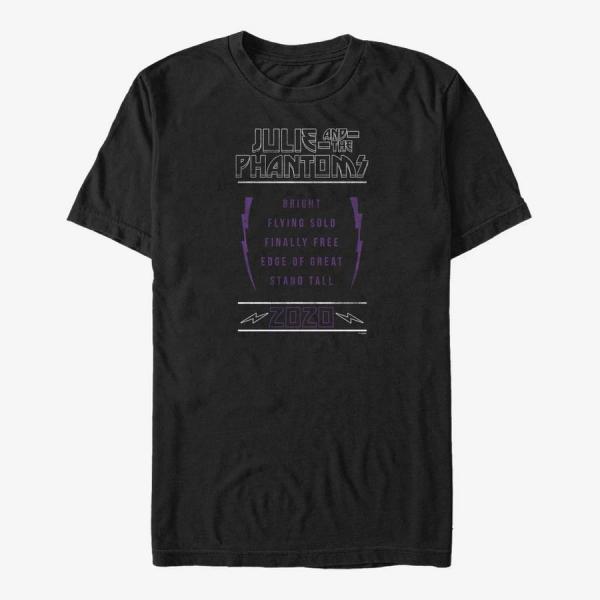 Tričko Merch Netflix Julie And The Phantoms - Set List Unisex T-Shirt Black L