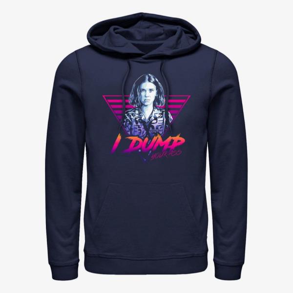 Mikina Merch Netflix Stranger Things - Dump Your Ass Unisex Hoodie Navy Blue L