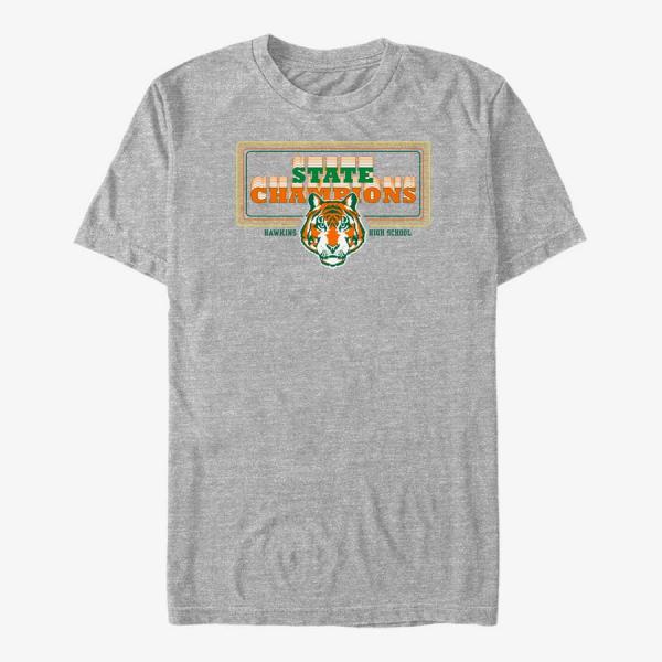 Queens Netflix Stranger Things - Hawkins High School Unisex T-Shirt Heather Grey