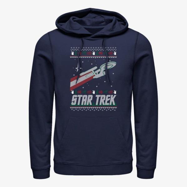 Mikina Merch Paramount Star Trek - Trek Sweater Unisex Hoodie Navy Blue S