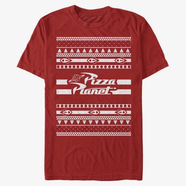 Queens Pixar Toy Story - Pizza Planet Ugly Sweater Unisex T-Shirt Red