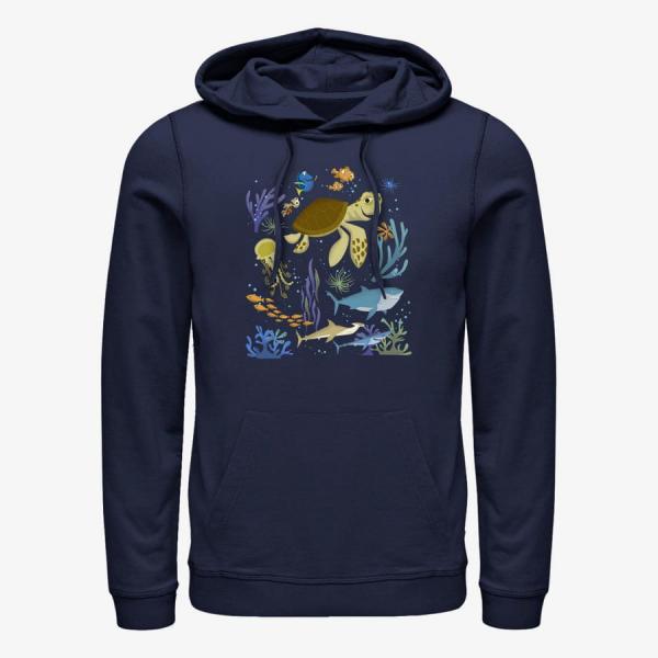 Mikina Merch Pixar Finding Nemo - Sea Scene Unisex Hoodie Navy Blue XXL