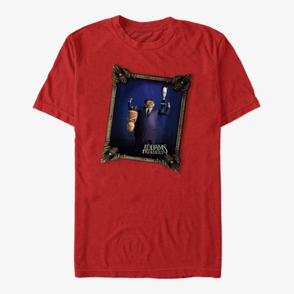 Tričko Merch MGM The Addams Family - Father Frame Unisex T-Shirt Red XXXL