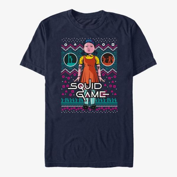 Queens Netflix Squid Game - Red Light Green Unisex T-Shirt Navy Blue