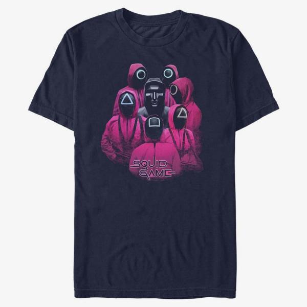 Tričko Merch Netflix Squid Game - Ring Around the Ringleader Unisex T-Shirt Navy Blue S