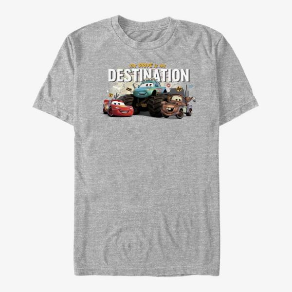 Tričko Merch Pixar Cars-Cars 2 - Destination Cars Unisex T-Shirt Heather Grey S