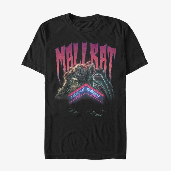 Queens Netflix Stranger Things - Mallrat Demogorgan Unisex T-Shirt Black