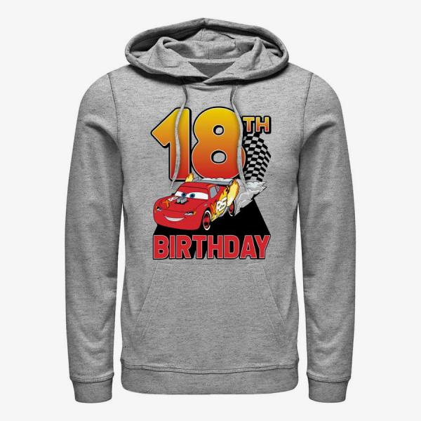 Mikina Merch Pixar Cars 2 - Lightning Birthday 18 Unisex Hoodie Heather Grey S