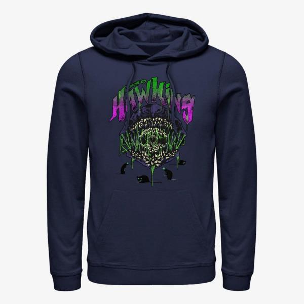 Queens Netflix Stranger Things - Welcome To Hawkins Unisex Hoodie Navy Blue