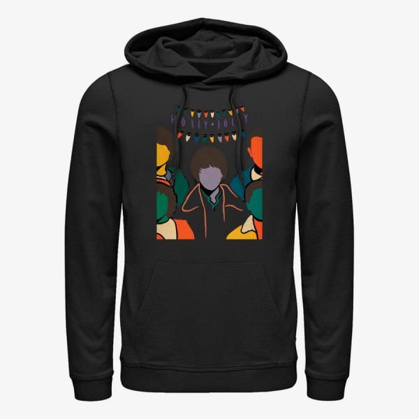 Mikina Merch Netflix Stranger Things - Holly Jolly Paint Unisex Hoodie Black M