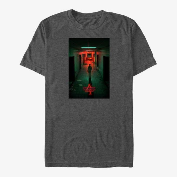 Tričko Merch Netflix Stranger Things - Lab Poster Unisex T-Shirt Dark Heather Grey S