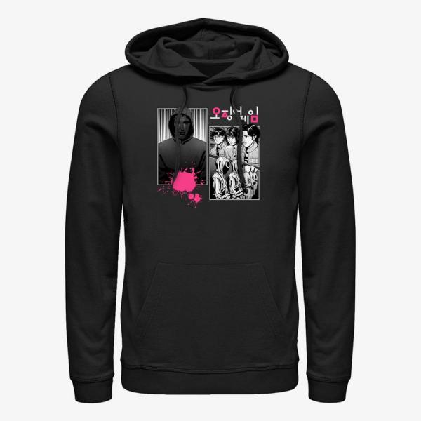 Mikina Merch Netflix Squid Game - Manga Panel Unisex Hoodie Black M