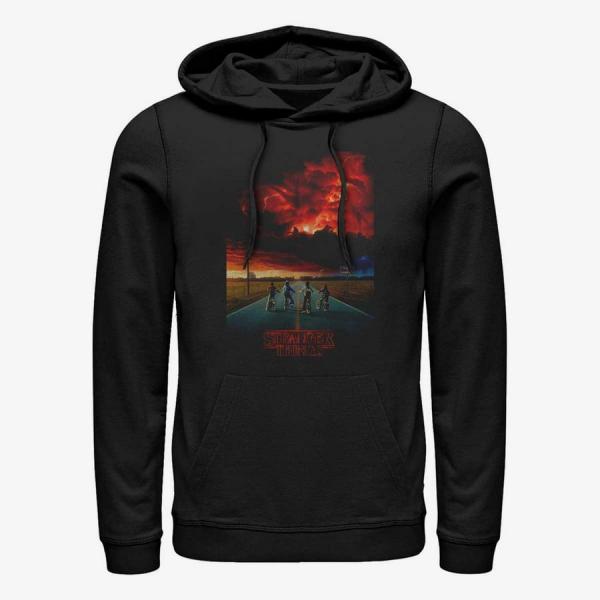 Mikina Merch Netflix Stranger Things - Demogorgon Cloud Poster Unisex Hoodie Black XXXL