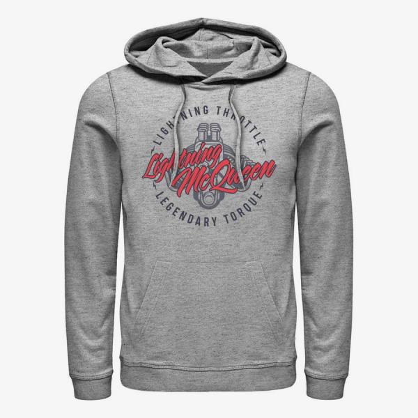 Mikina Merch Pixar Cars - McQueen Engine Unisex Hoodie Heather Grey XXXL