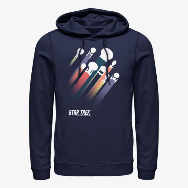 Queens Paramount Star Trek - Ship Streaks Unisex Hoodie Navy Blue