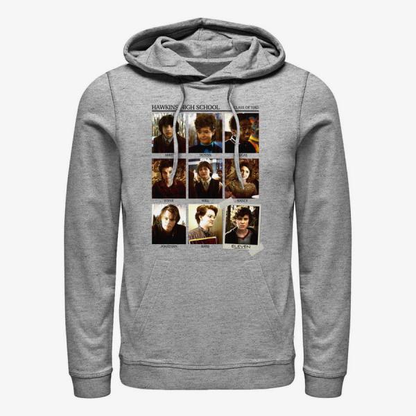Mikina Merch Netflix Stranger Things - Hawkins High Unisex Hoodie Heather Grey M