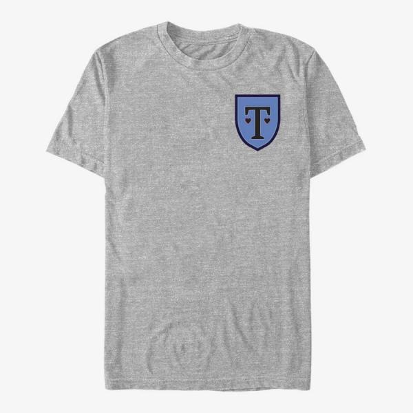 Tričko Merch Netflix Heartstopper - Truham Heart Crest Unisex T-Shirt Heather Grey S