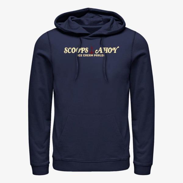 Queens Netflix Stranger Things - Scoops Ahoy Unisex Hoodie Navy Blue