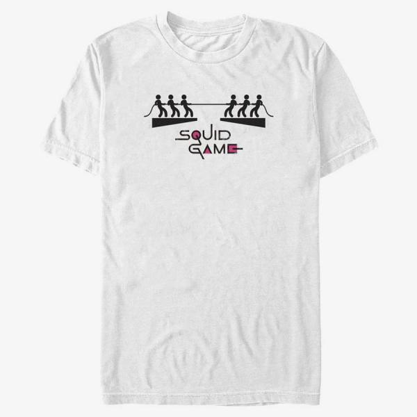 Tričko Merch Netflix Squid Game - SQUID ICON 6 Unisex T-Shirt White XXL