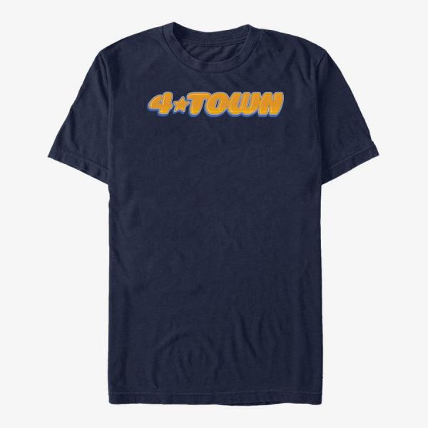 Tričko Merch Pixar Turning Red - 4Town Logo Unisex T-Shirt Navy Blue XXL