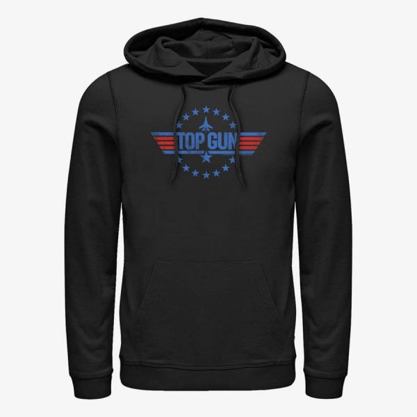 Queens Paramount Top Gun - Top Gun Round Logo Unisex Hoodie Black