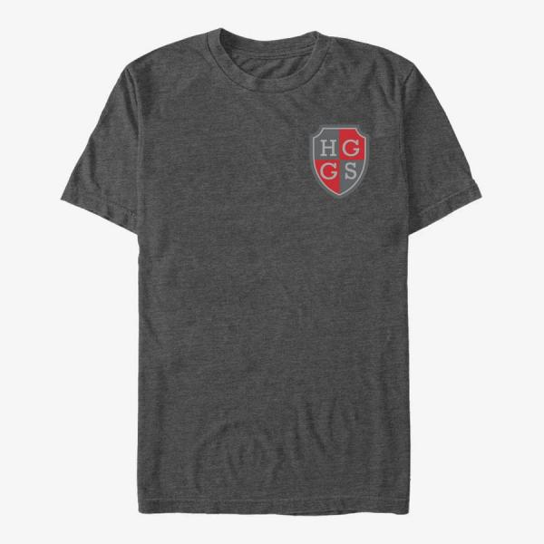 Tričko Merch Netflix Heartstopper - Harvey Greene Crest Unisex T-Shirt Dark Heather Grey XXXL