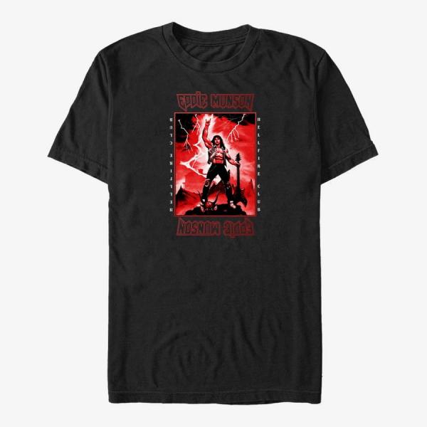 Queens Netflix Stranger Things - Power Of Eddie Unisex T-Shirt Black
