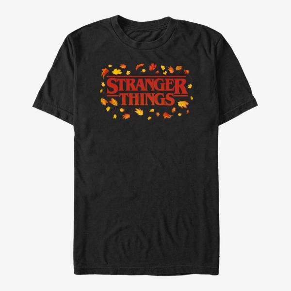 Tričko Merch Netflix Stranger Things - Strange Fall Unisex T-Shirt Black S