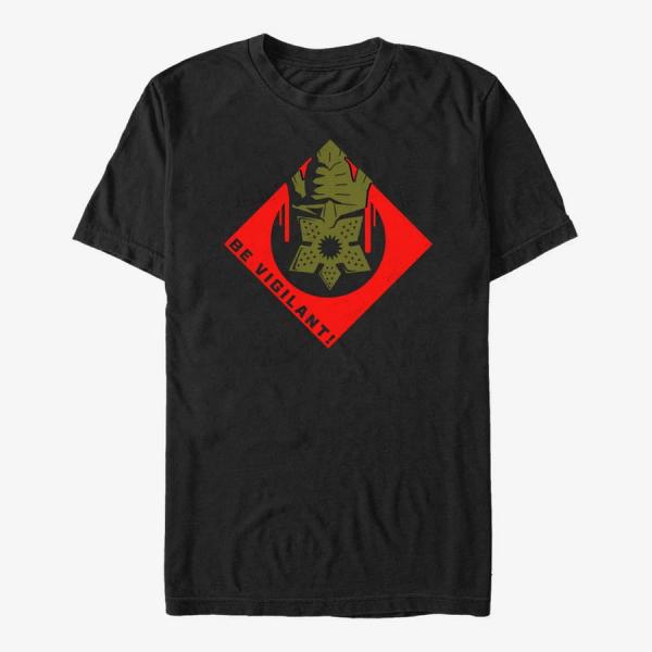 Queens Netflix Stranger Things - Vigilant Badge Unisex T-Shirt Black