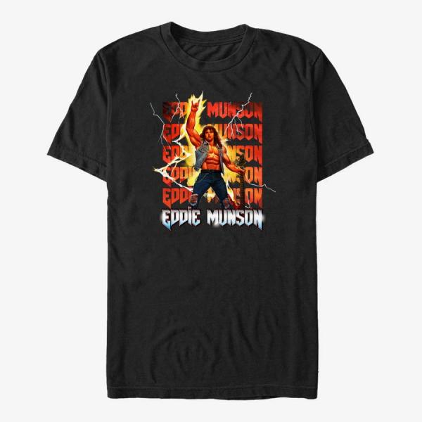 Queens Netflix Stranger Things - Munson Stack Unisex T-Shirt Black