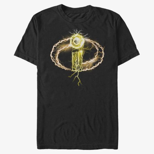 Queens Pixar Incredibles 2 - Lightning Logo Unisex T-Shirt Black