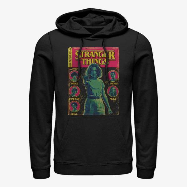 Queens Netflix Stranger Things - Stranger Things Comic Cover Unisex Hoodie Black