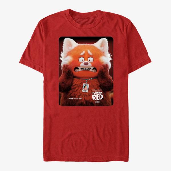 Tričko Merch Pixar Turning Red - Panda Poster Unisex T-Shirt Red S