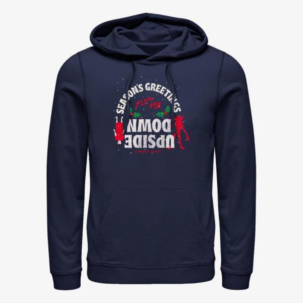 Queens Netflix Stranger Things - Season's Greetings Unisex Hoodie Navy Blue