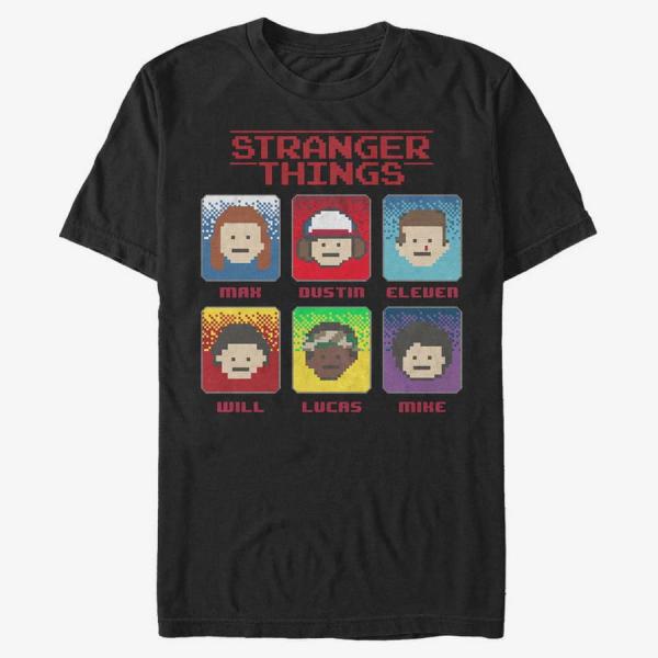 Tričko Merch Netflix Stranger Things - 8 Bit Stranger Unisex T-Shirt Black L