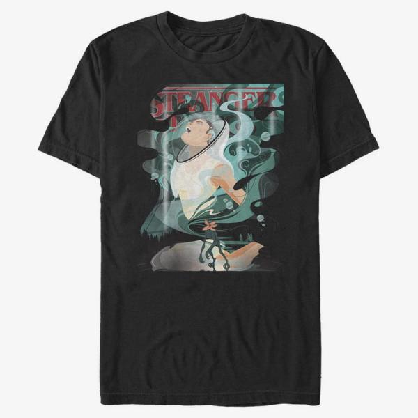 Queens Netflix Stranger Things - Upside Down Eleven Unisex T-Shirt Black