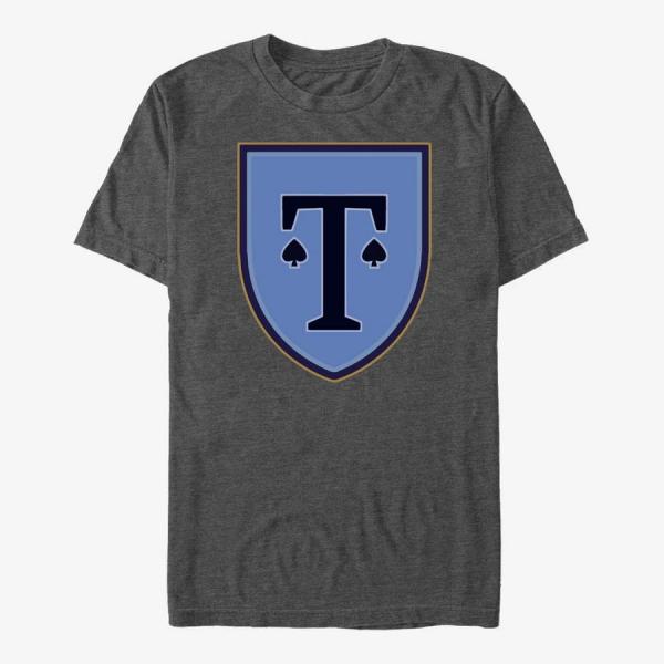 Tričko Merch Netflix Heartstopper - Truham Spade Crest Unisex T-Shirt Dark Heather Grey M