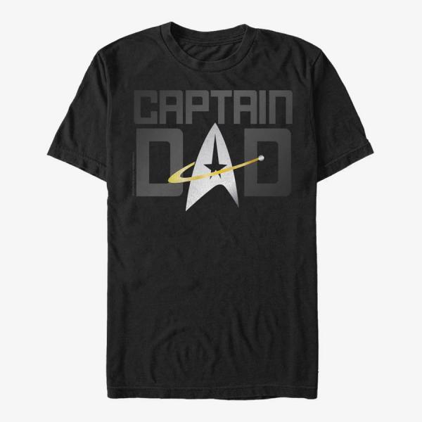 Tričko Merch Paramount Star Trek: The Next Generation - Captain Dad Unisex T-Shirt Black S