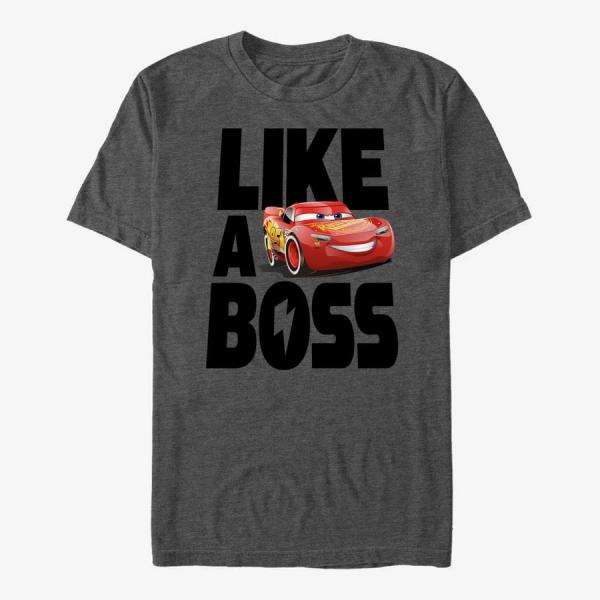 Tričko Merch Pixar Cars 3 - Boss McQueen Unisex T-Shirt Dark Heather Grey S