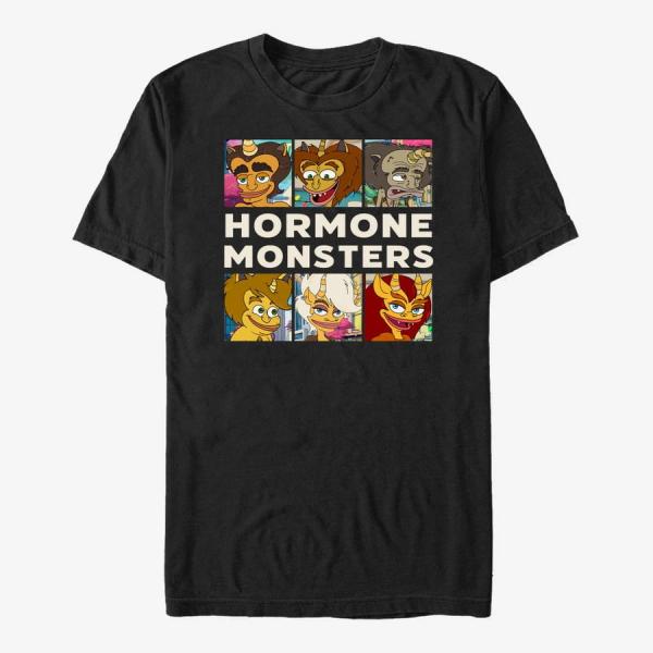 Tričko Merch Netflix Human Resources - Hormone Monsters Unisex T-Shirt Black XXL