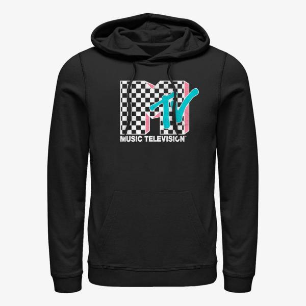 Mikina Merch Paramount MTV - Checkered MTV Inverse Unisex Hoodie Black S