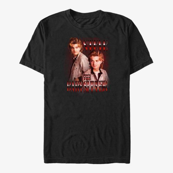 Queens Netflix Stranger Things - The Babysitter Unisex T-Shirt Black
