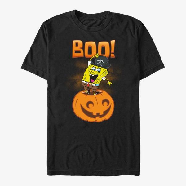 Queens Paramount SpongeBob SquarePants - Spongebob Pumpkin Unisex T-Shirt Black