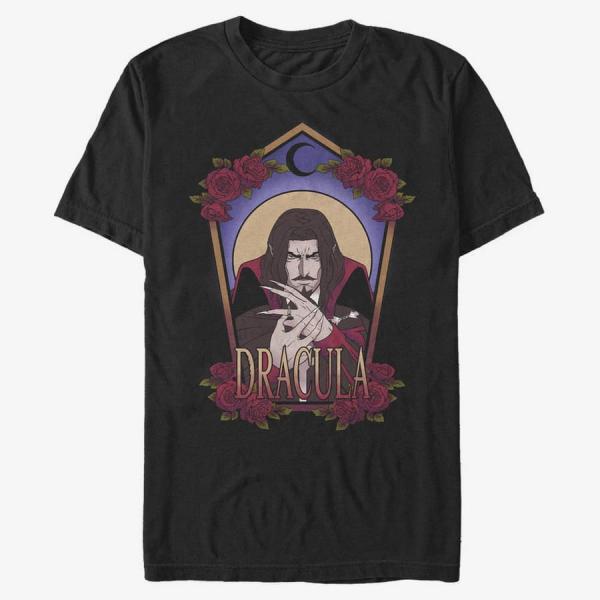 Tričko Merch Netflix Castlevania - Dracula Art Nouveau Unisex T-Shirt Black S