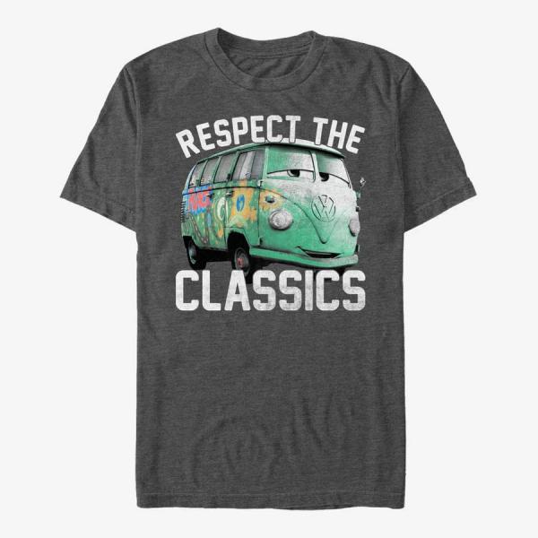 Queens Pixar Cars 1-2 - Respect the Classics Unisex T-Shirt Dark Heather Grey