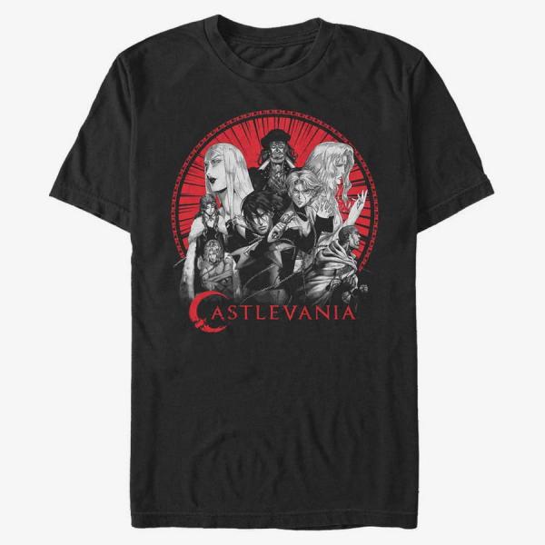 Tričko Merch Netflix Castlevania - Castlevania Crew Min Unisex T-Shirt Black XL